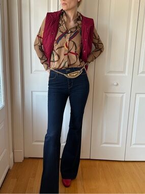 J Brand ‘THE DOLL’ Highwaisted Flare Dark Denim